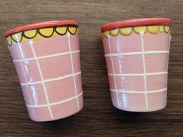 2 Stück Becher Espressotassli Blond Amsterdam rosa