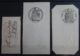 Frankreich Gebührenmarken Lot mit alten Werten VIII
