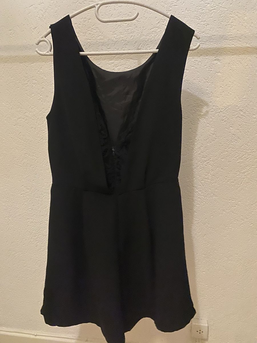 Tute: Combishort noir avec dentelle, t. 38/M – Usato da Tavannes venduto da Thriftshop 1