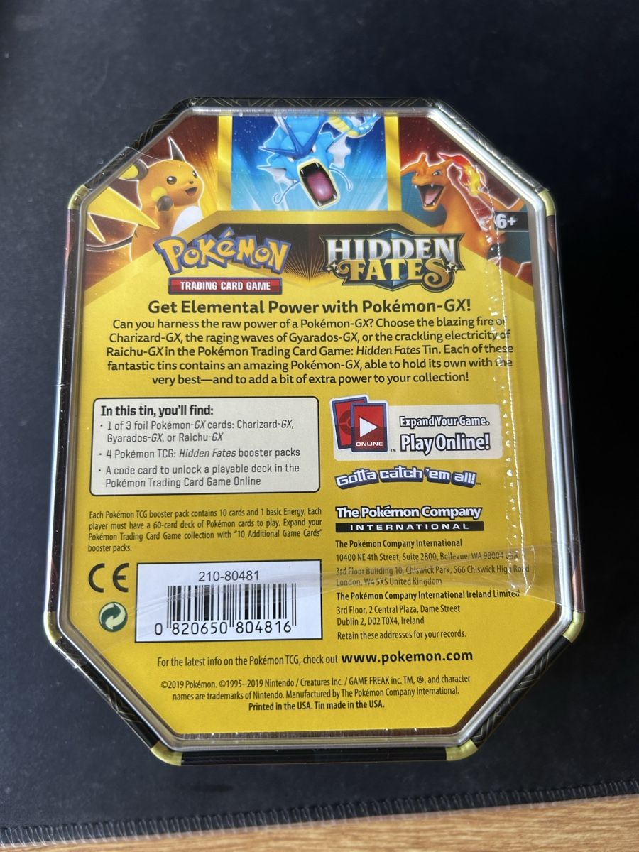 Pokémon Carte collezionabili: Hidden Fates Tin – Nuovo (secondo la descrizione) da Ettingen venduto da osc_6lj6 1