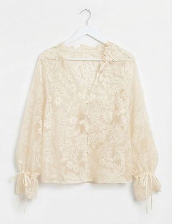 Elegante Vintage-Spusenbluse