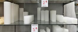 003 Posten Raureif Kerzen weiss aus Liquidation