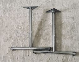 Tischbeine Metall verchromt 2 Stk. guter Zustand