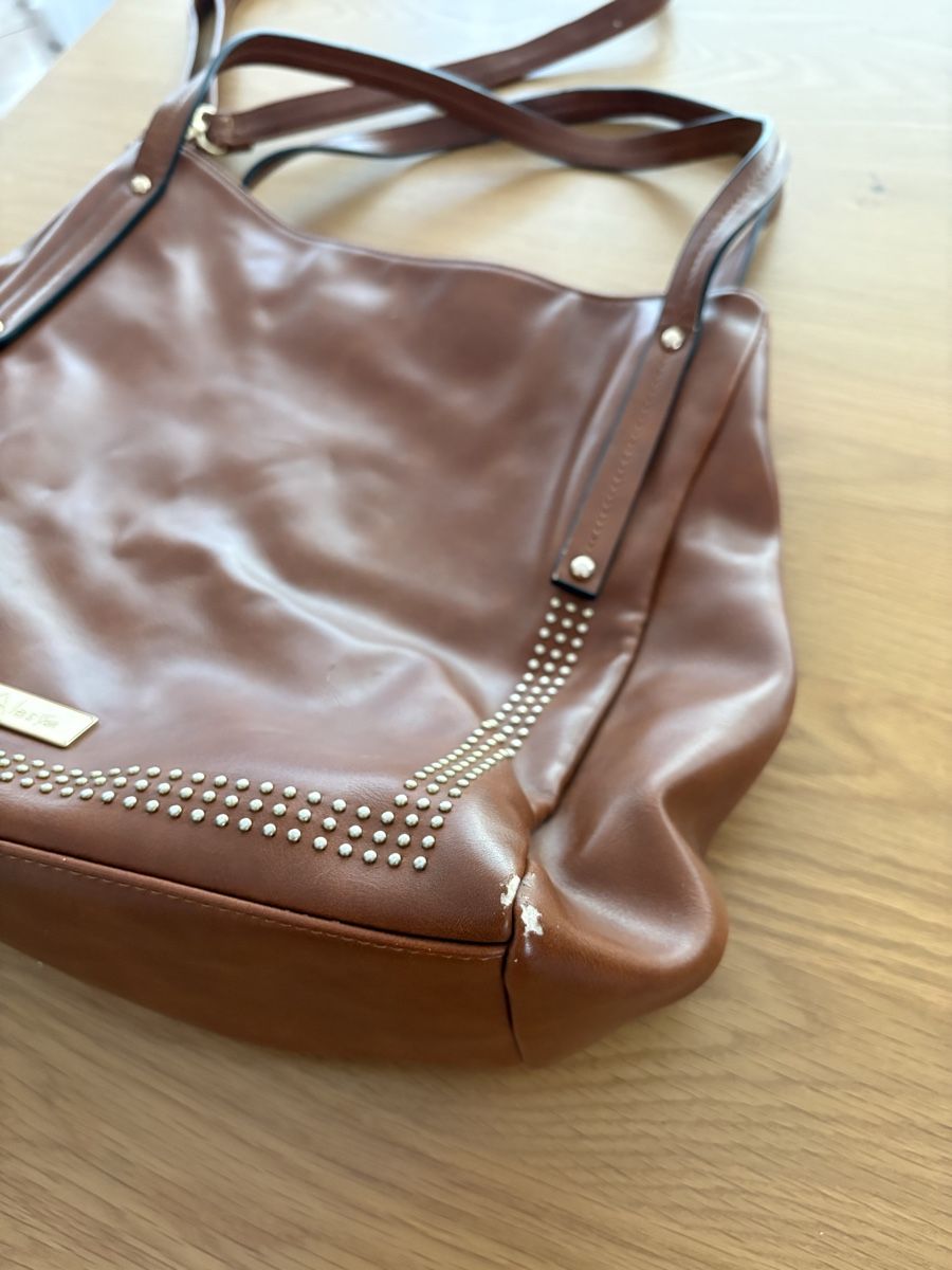 Taschen für Damen: Borsa a mano marrone con borchie – Gebraucht aus S. Antonino von LIKA91 1