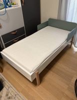 Kinderbett weiss hellgrün 70x140 cm guter Zustand