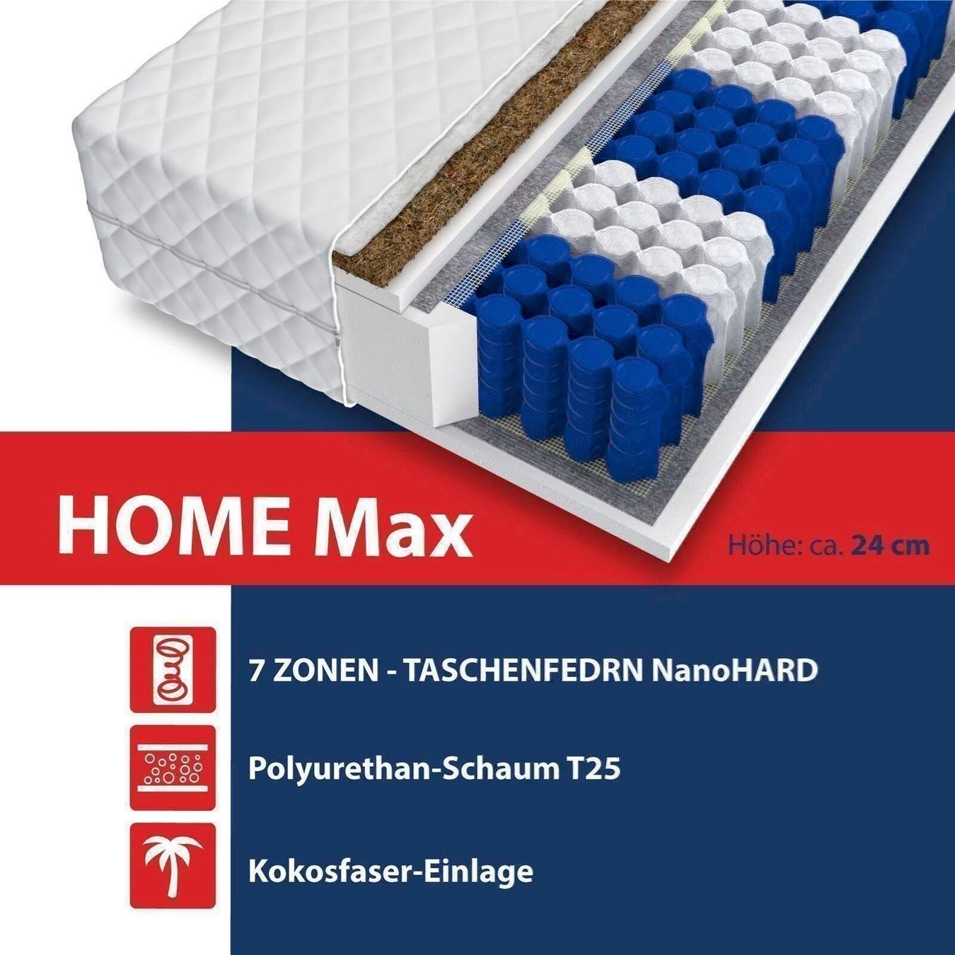 Materassi: FDM Matratze 140x200 HOME MAX – Nuovo e nell'imballaggio originale da Bottighofen venduto da zaap 1