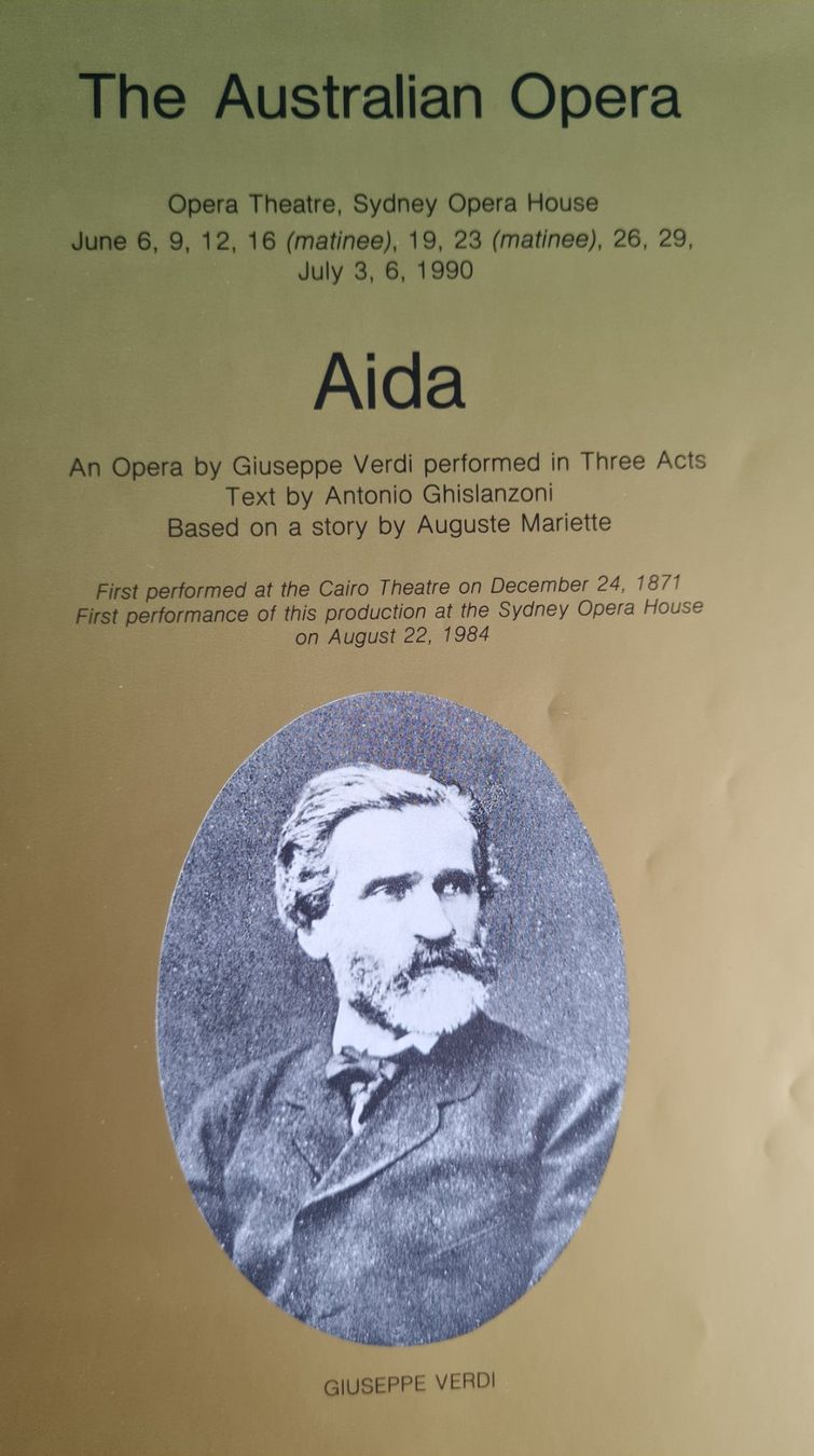 Documenti: Aida: Original Programmheft , Sydney Opera House, 1990 – Usato da Steinhausen venduto da mesa11 1
