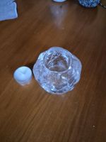 , Teelichthalter, aus dickem Glas