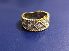 Ring aus 18 Karat Gelb- und Weissgold Au 750