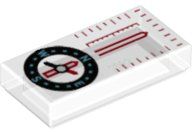 Lego Fliese mit Kompass und Skala Muster(3069pb0588)