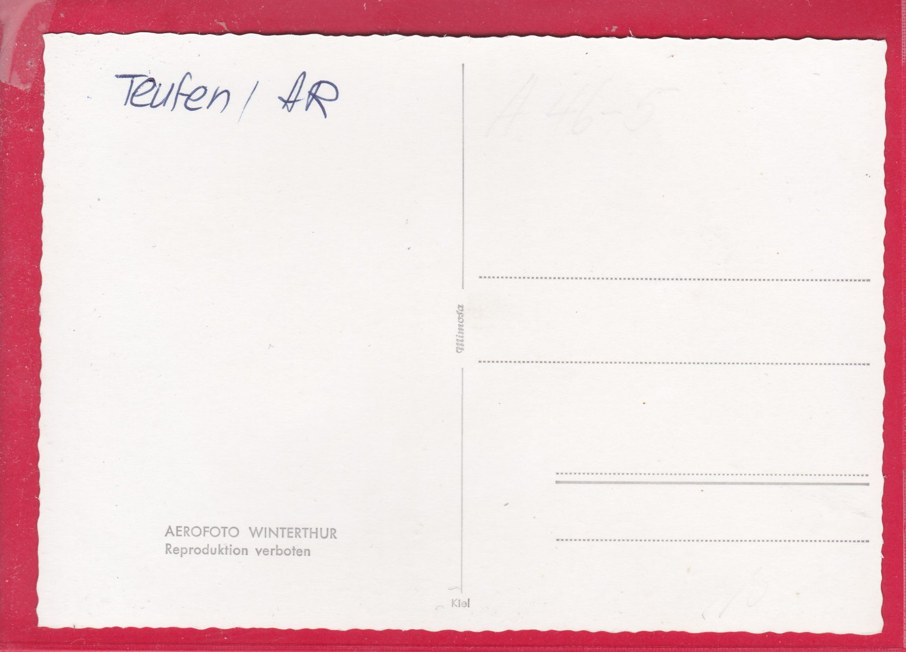 Cartoline postali: FLUGAUFNAHME TEUFEN – Usato da Oberrieden venduto da Gebirgsstelze 1