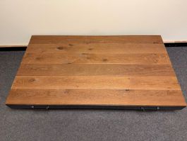 Industrial - Look Couchtisch auf Rollen (150x84cm) Steampunk