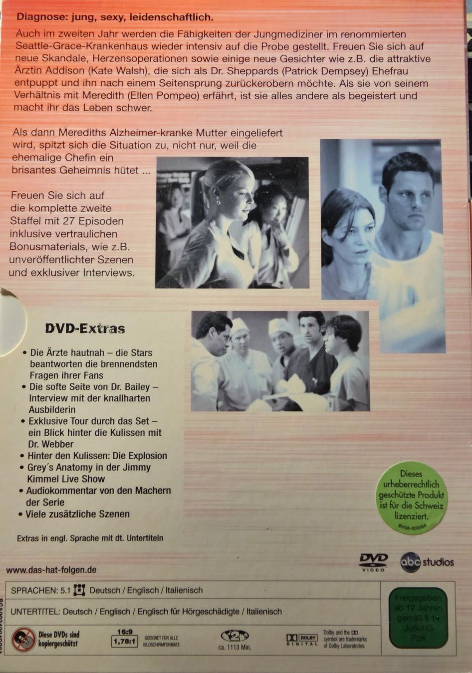 Alle DVDs: Grey's Anatomy - Staffel 2 – Gebraucht aus Wahlen b. Laufen von Cg10 1