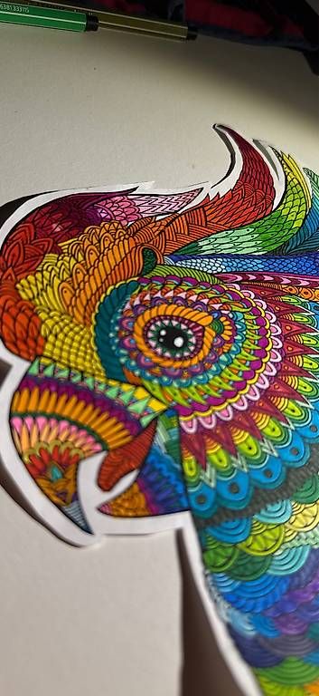 Poster & Bilder: Bild von Hand gemalt "Papagei Kakadu" – Gebraucht aus Muhen von jol_ina00 1