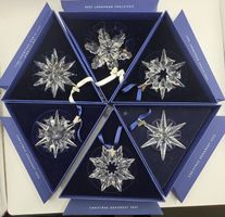 Swarovski Weihnachtsstern Ornamente, 6 Stk, 2002-2008