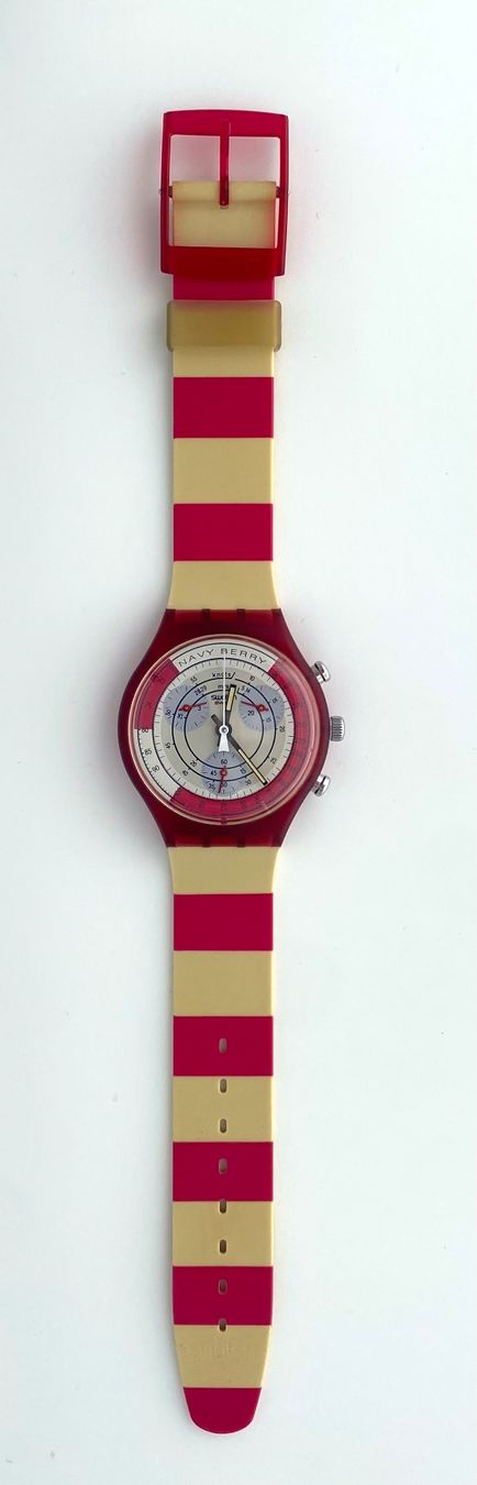 Swatch Orologi: Swatch Chrono NAVY BERRY (1991) – Usato da Biel/Bienne venduto da A_d_ryan