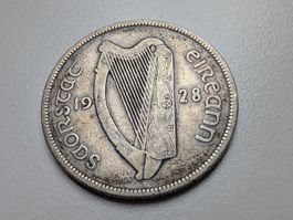 🇮🇪  Ireland Half Crown 1928 - Silver 13.85g.