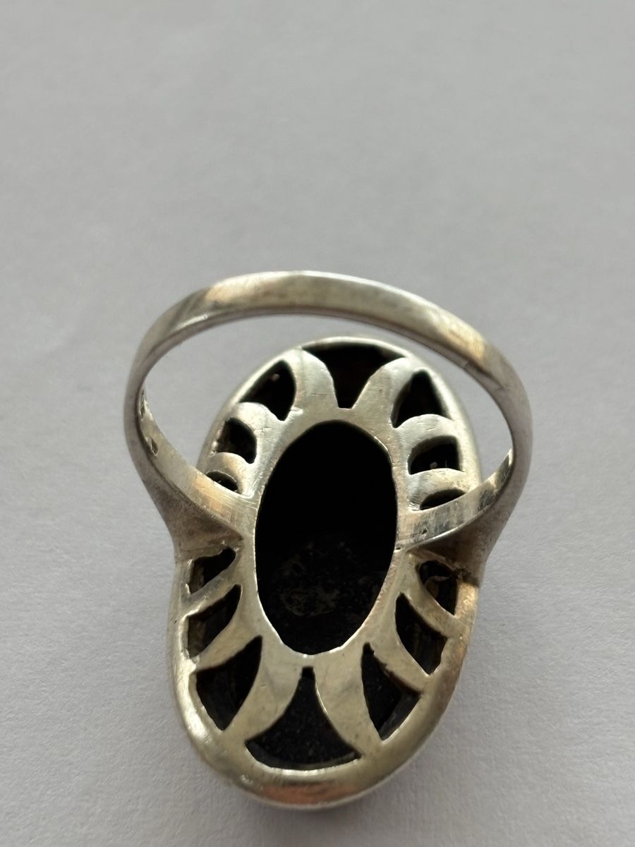 Anelli: Silberring Onyx Markasiten 925 – Usato da Langnau am Albis venduto da flusspflege 4