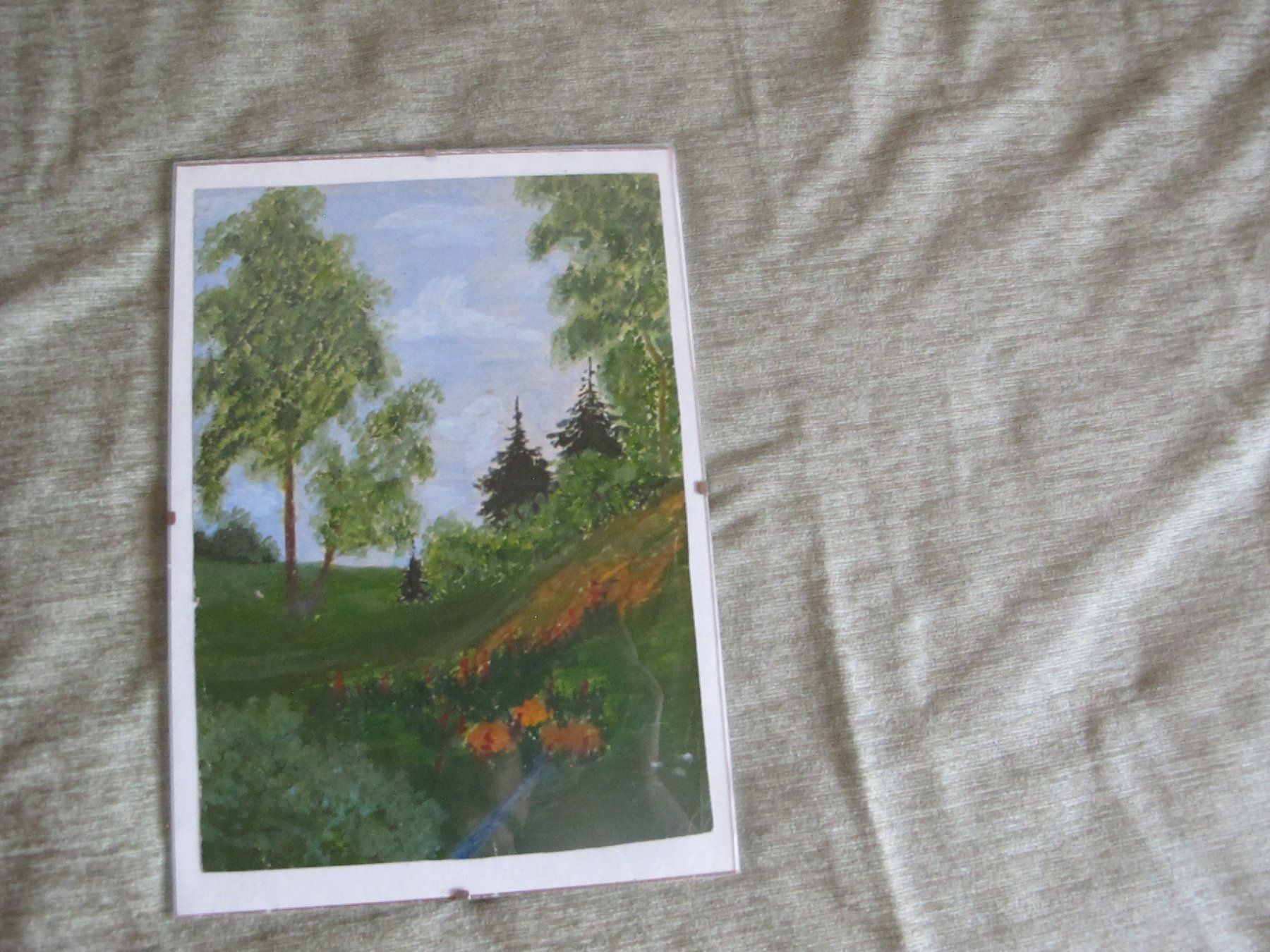 Tableaux: Aquarell um 1950 Rahmen hinter Glas – D'occasion à Löhningen par Chimae67 1