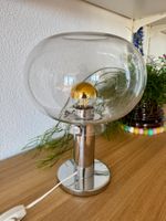 Space Age Tischlampe 70er Jahre – Chrom & Glas Design