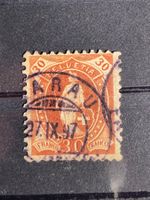 Schweiz 1897 Stehende 30 Vollstempel AARAU 27.IX.97