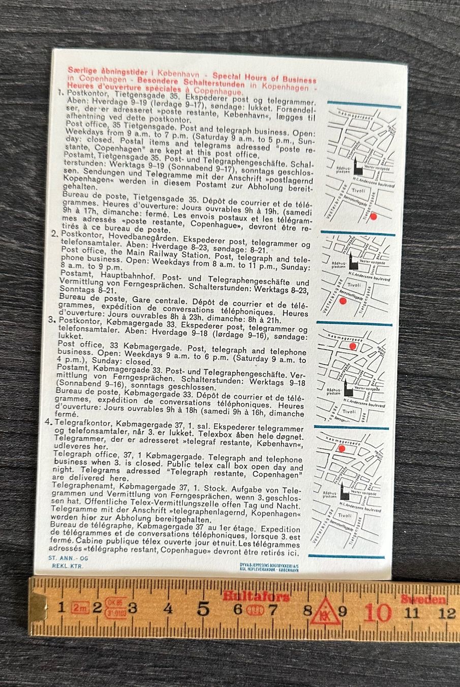 Documents: Flyer Prospekt PTT 1965 Dänemark – D'occasion à Zürich par brazerola 3