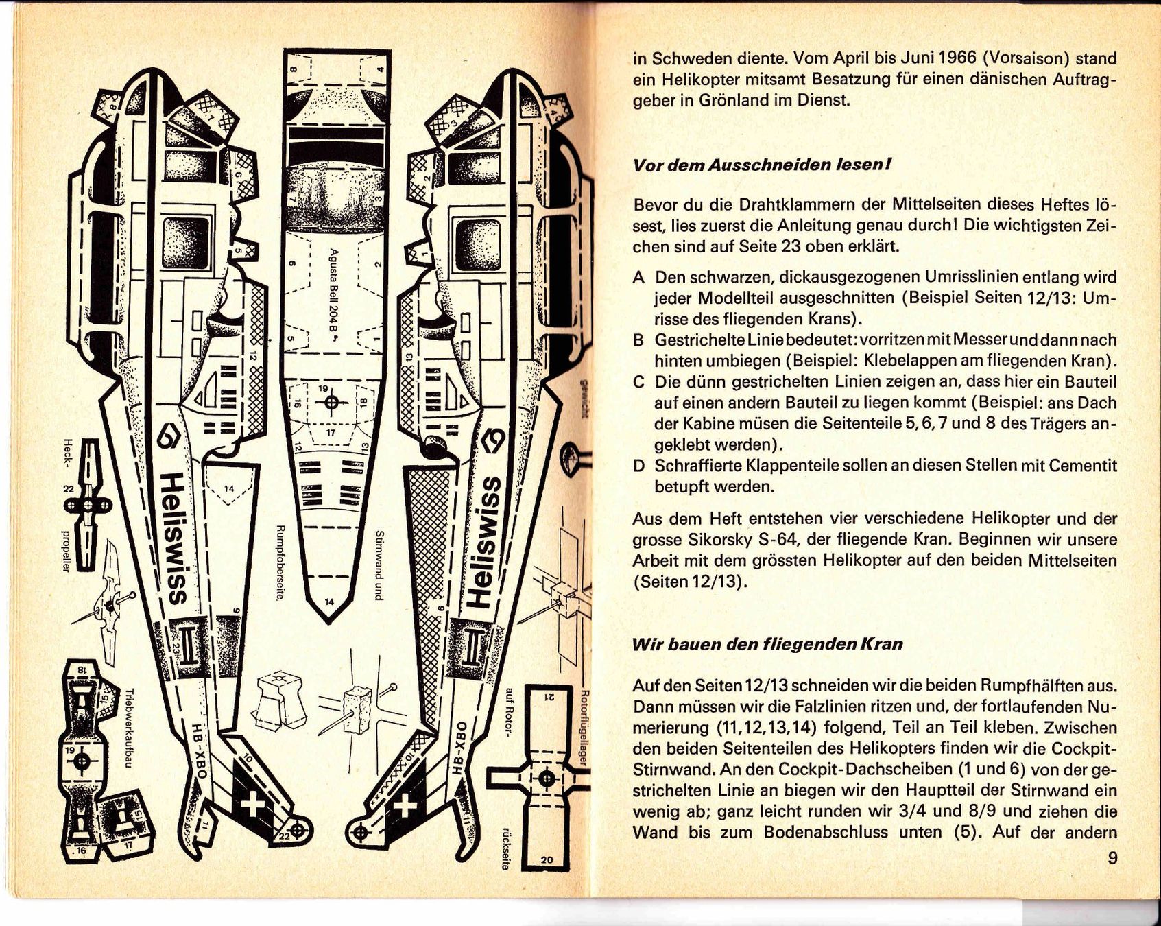 Libri: SJW- Heft Nr 989  Bastelbogen Helikopter – Usato da Pfäffikon ZH venduto da moswey6 2
