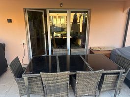 Gartentischset (Rattanoptik) mit 6 Stühlen!