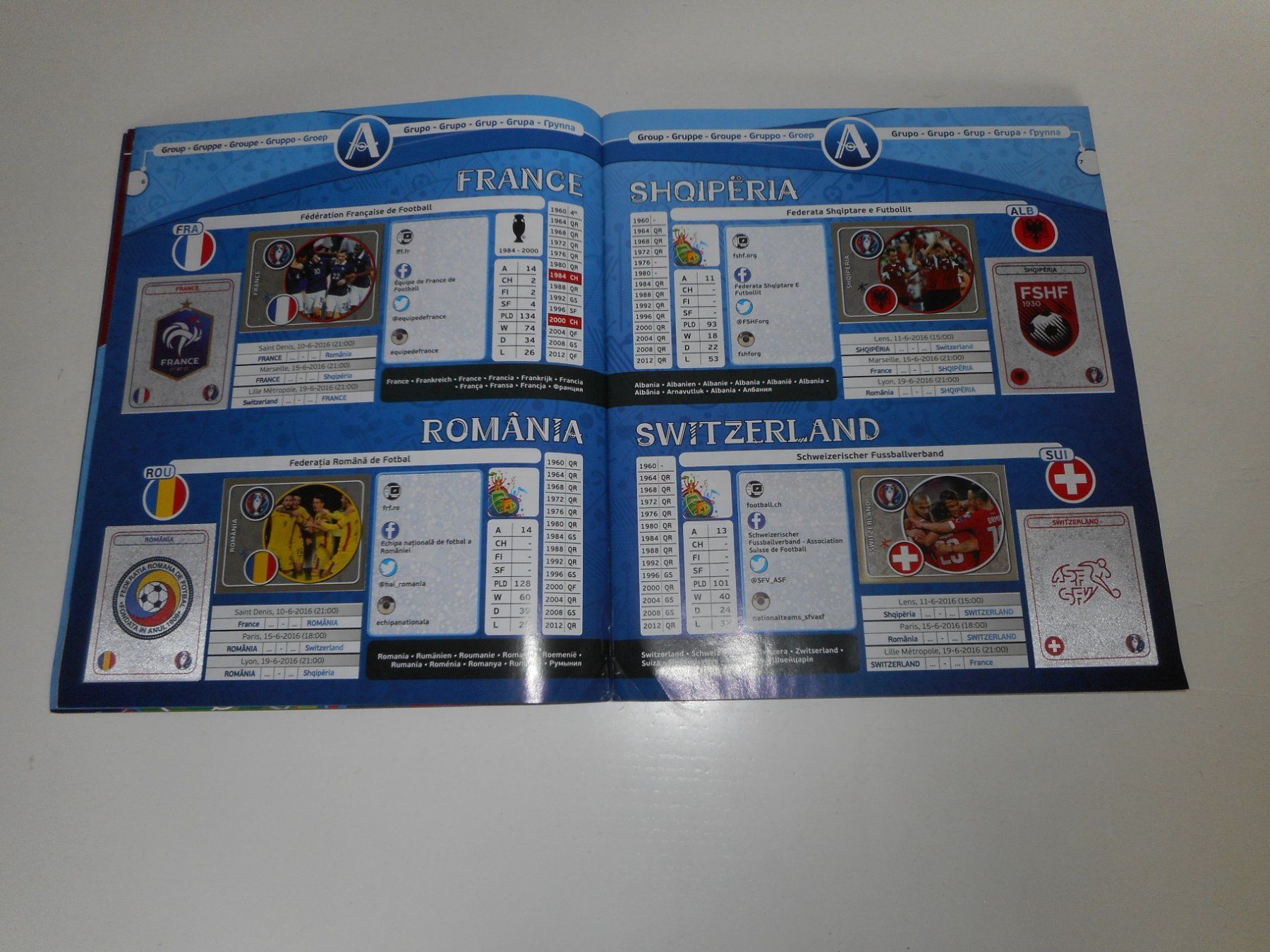 Panini Alben: Panini Euro/EM Album 2016 komplett – Gebraucht aus Cham von Paniniworld 3