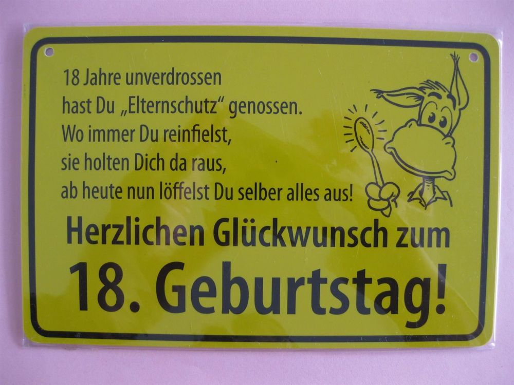 SprücheKarte 18 Jahre unverdrossen Kaufen auf Ricardo