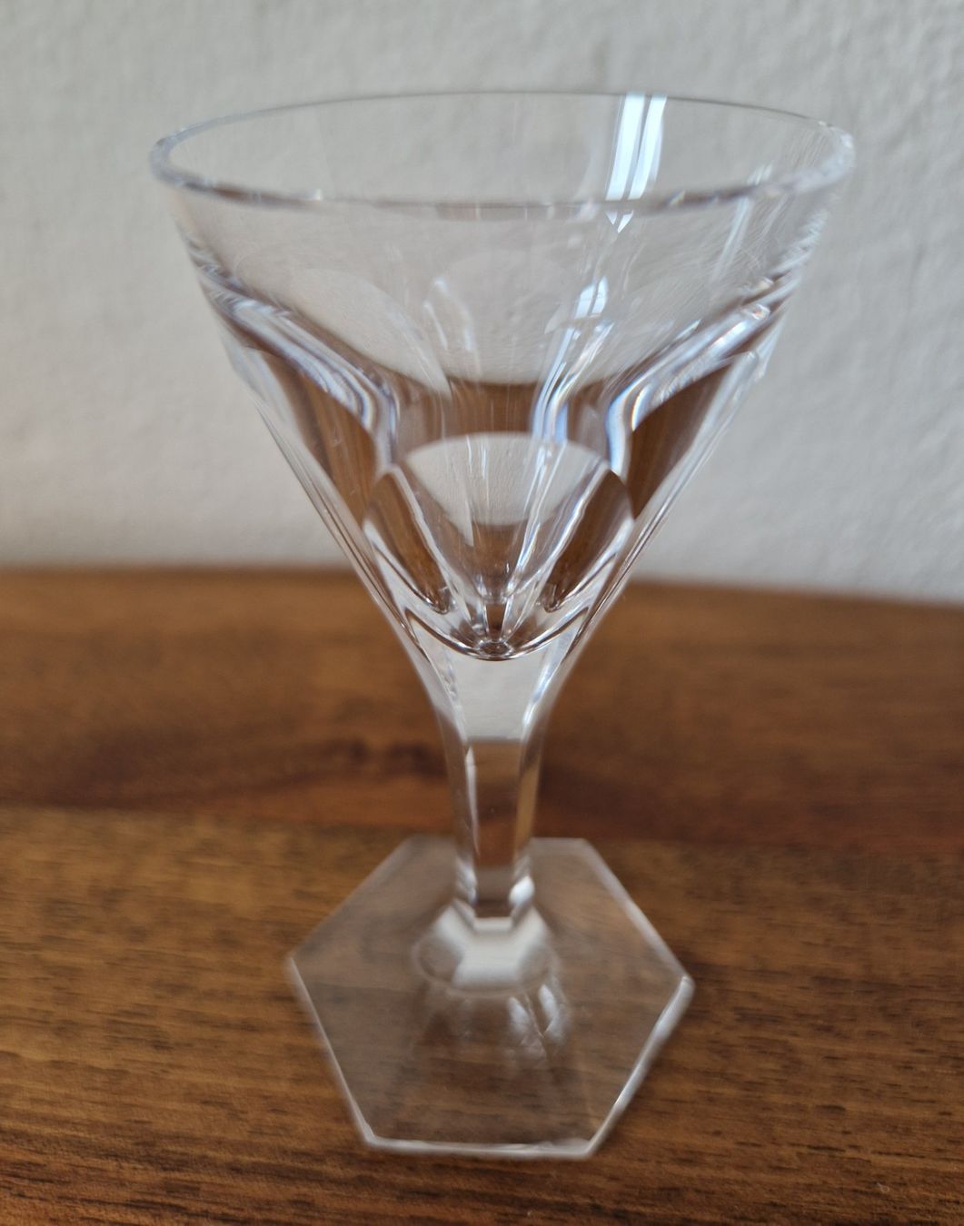 Moser Bicchieri: 4  Moser Kristall Gläser Schnaps oder Likör , Hexagon Fuss – Nuovo (secondo la descrizione) da Bern venduto da Antikbatik 9