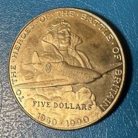 1990 MARSHALL ISLAND FIVE DOLLARS