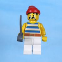 LEGO Minifigur Pirate Blue / White Stripes Shirt