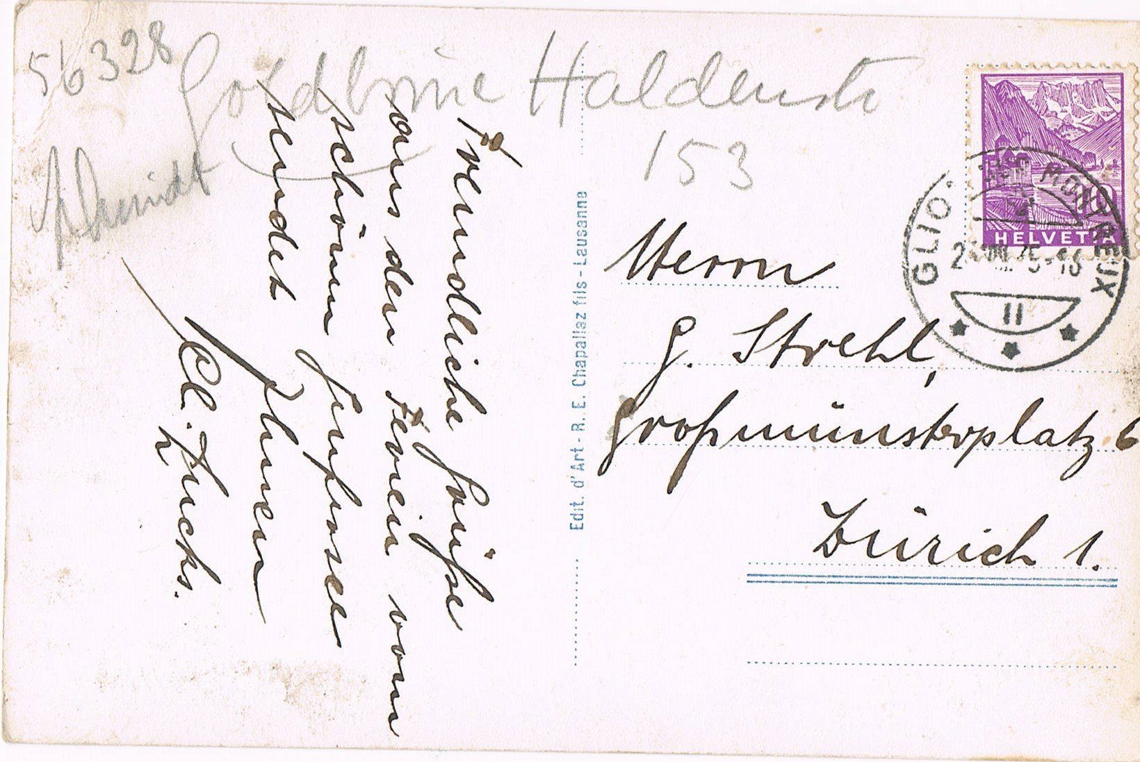 Cartoline postali: Glion et Dent du Midi – Usato da Buchs AG venduto da Baerfisch 1