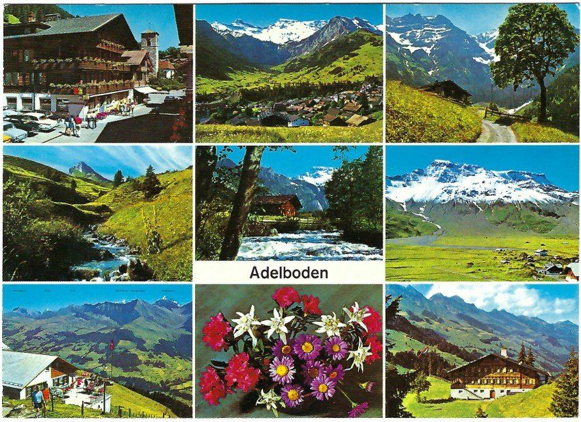 Cartoline postali: AK Adelboden, Berner Oberland - 9 Bilder – Usato da Rheinfelden venduto da wil_m7gh