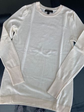 BANANA REPUBLIC Extra Fine Merino, XS/S, ivory, neu!