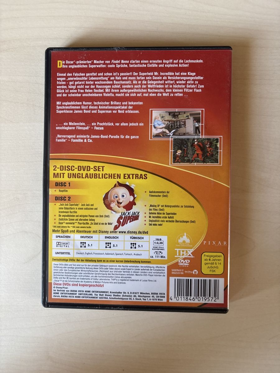 Tutti i DVDs: Die Unglaublichen, 2-Disc-Set (2904) – Usato da Ruswil venduto da Slivio_ 1