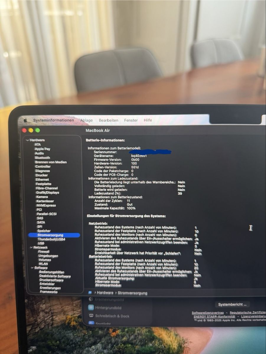 Apple Portables: Macbook Air M4 24GB Ram – D'occasion à Zürich par neno1106 4