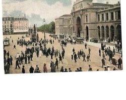 Zürich Bahnhofplatz vor über hundert Jahren, Repro-AK
