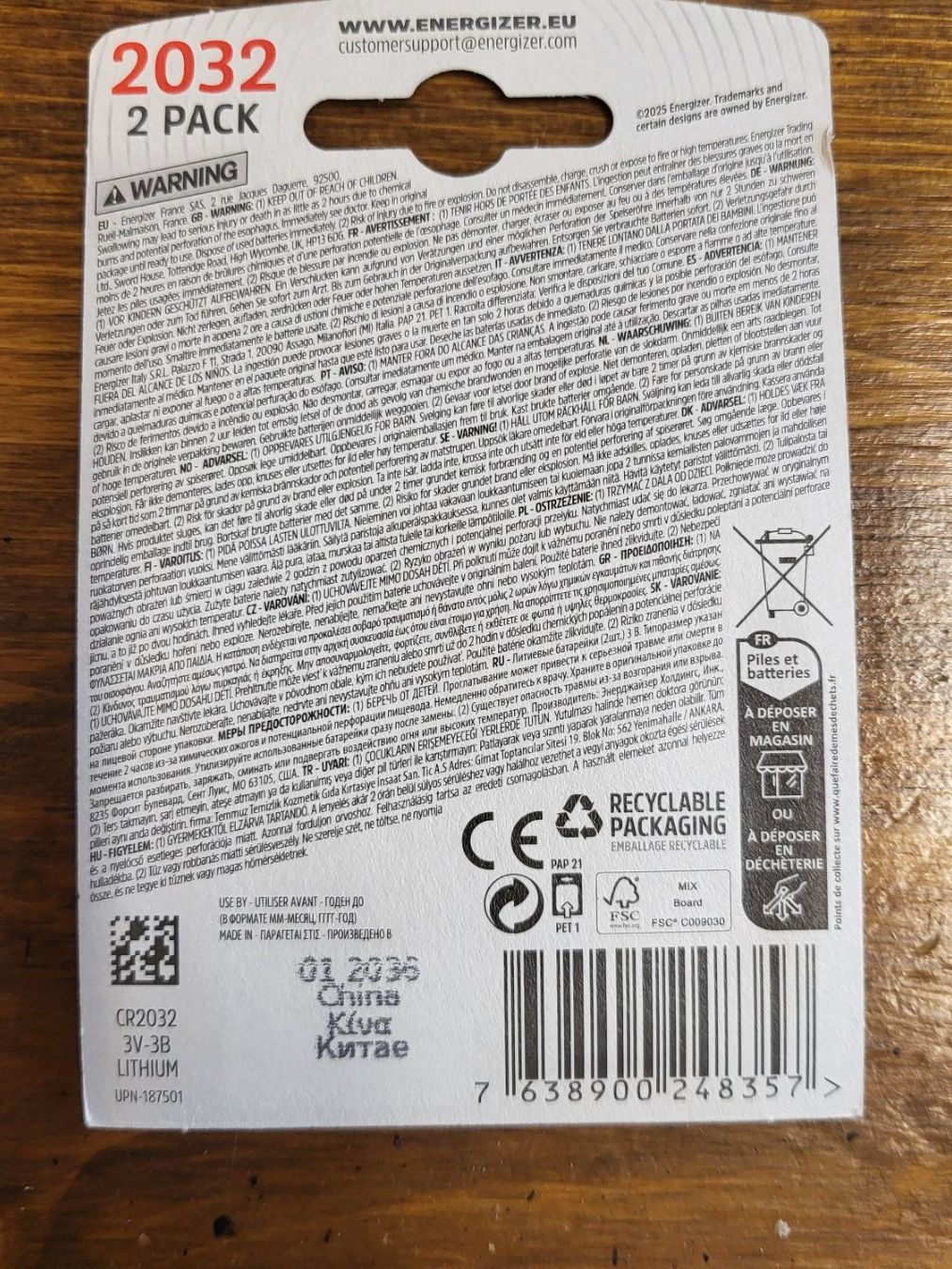 Akkus & Batterien: 2x Energizer CR2032 Lithium – Gebraucht aus Bern von nic_x6gy 1