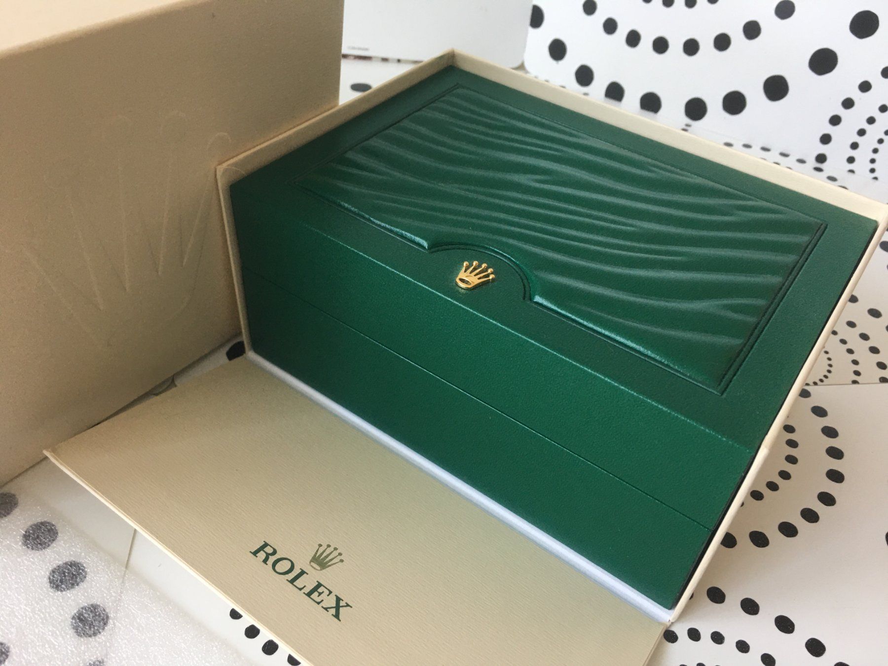 Rolex Scatole porta orologi: ROLEX ORIGINAL - MEDIUM WATCH CASE BOX ECRIN SCHACHTEL !!! – Nuovo (secondo la descrizione) da Epalinges venduto da dream-watch 1