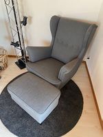 IKEA STRANDMON Ohrensessel inkl. passendem Hocker