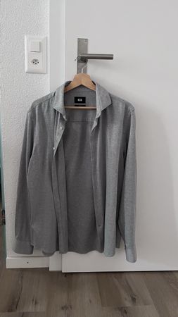 Hemd WE Fashion Slim Fit Grösse L 41/42 Grau