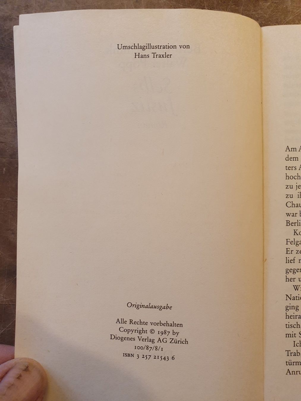 Libri: Selbstjustiz - Bernhard Schlink - Walter Popp - Diogenes – Usato da Zürich venduto da loosebone 2
