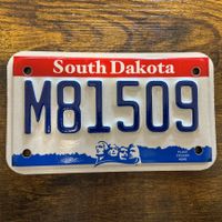 🇺🇸 U.S. Motorradnummer, South Dakota M81509 - (18x10cm)