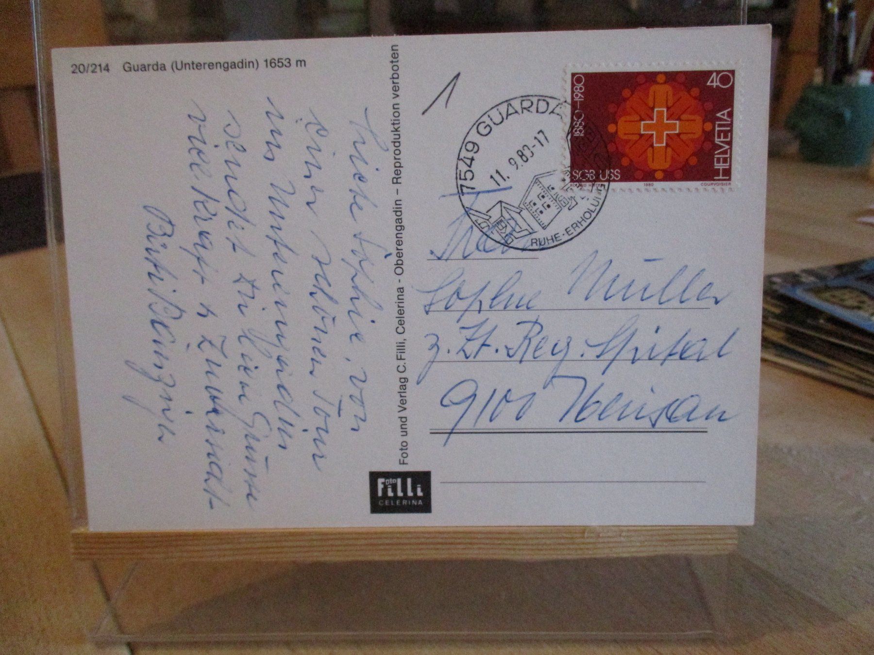 Cartes postales: Guarda Unter Engadin 1983 Postkarte  2 – D'occasion à Felsberg par sanwill 1