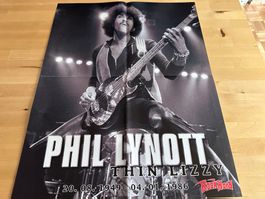 THIN LIZZY PHIL Lynott tolle rare 1kg Poster Berichte 80