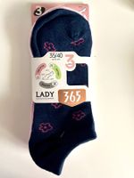 3 X SOCKEN/SNEAKER-, DAMENSOCKEN - GRÖSSE 35/40-SCHWARZ -NEU