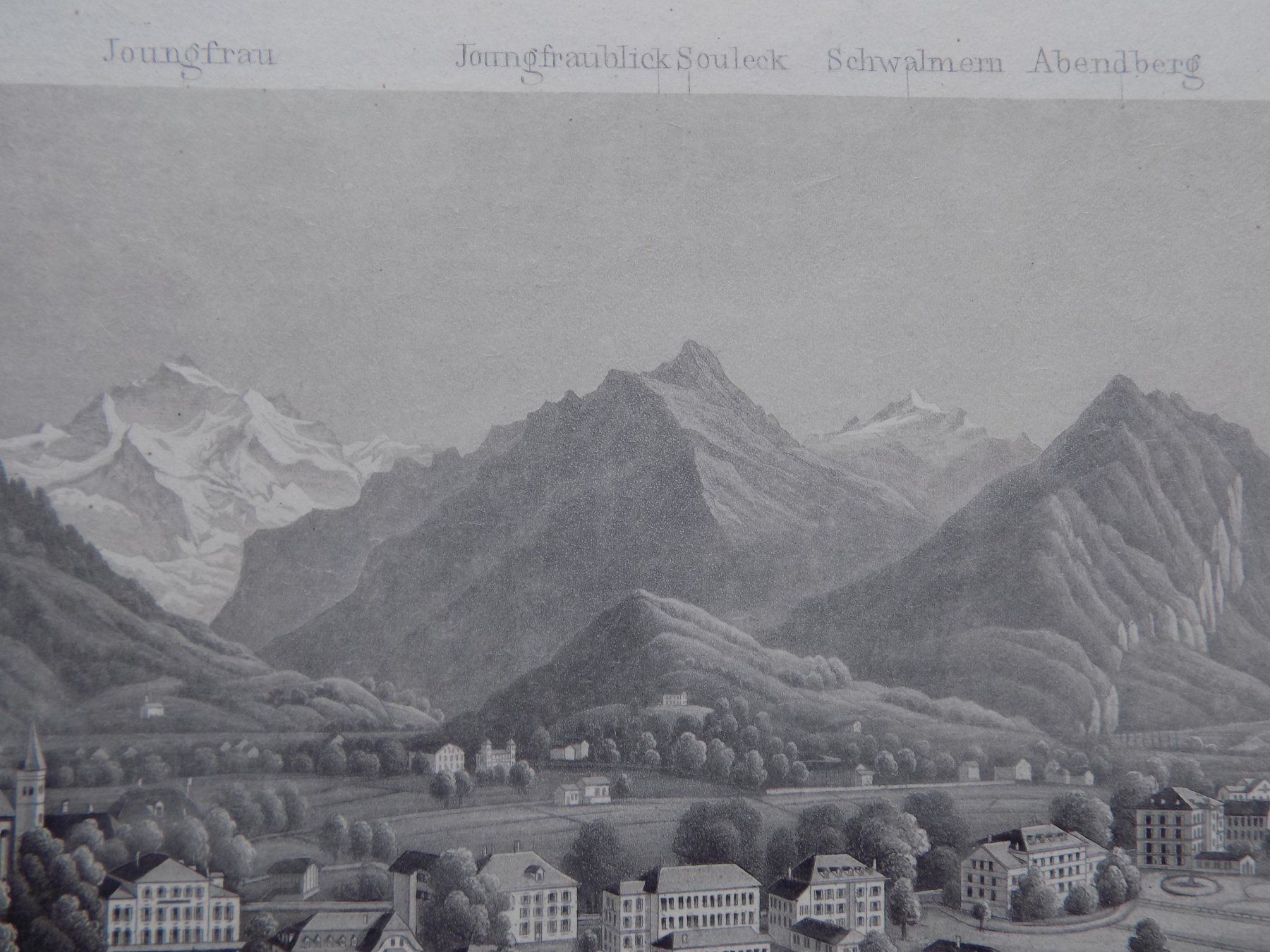 Gravures: Interlaken feine Ansicht von Dikenmann – D'occasion à Risch par Rischli15 7