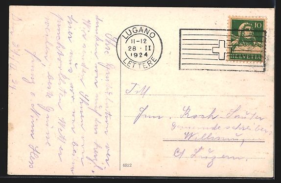 Cartoline postali: AK Lugano, Lugano visto dal Paradiso – Usato da Berlin venduto da bartko-reher 1